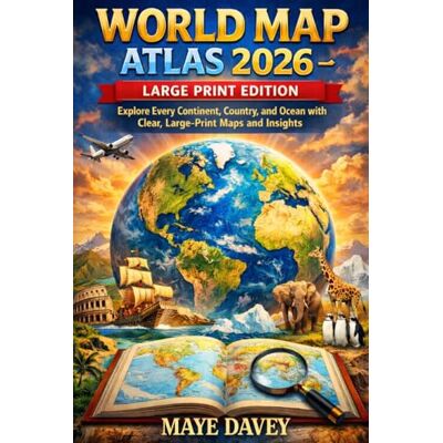 Maye Davey WORLD MAP ATLAS 2026 LARGE PRINT EDITION: Explore Every Continent, Country, and Ocean with Clear, Large-Print Maps and Insights Maye Davey WORLD MAP ATLAS 2026 LARGE PRINT EDITION: Explore Every Continent, Country, and Ocean with Clear, Large-Print Maps and Insights