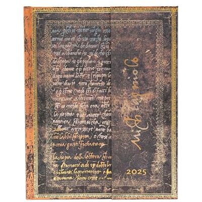 Paperblanks Michelangelo Handwriting Ultra Vertical 12 Month Calendar 2025 with Flip Cover Paperblanks Michelangelo Handwriting Ultra Vertical 12 Month Calendar 2025 with Flip Cover