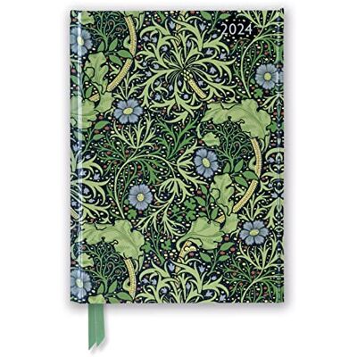 William Morris: Seaweed 2024 Luxury Diary Page to View with Notes William Morris: Seaweed 2024 Luxury Diary Page to View with Notes