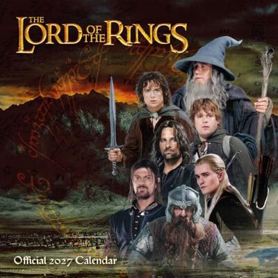 The Lord of the Rings 2027 Square Wall Calendar Official Licensed Fantasy Calendar, Monthly Grid Layout, Epic Middle-earth Artwork Featuring Iconic Characters & Scenes, Large Square Format, Gift The Lord of the Rings 2027 Square Wall Calendar Official Licensed Fantasy Calendar, Monthly Grid Layout, Epic Middle-earth Artwork Featuring Iconic Characters & Scenes, Large Square Format, Gift