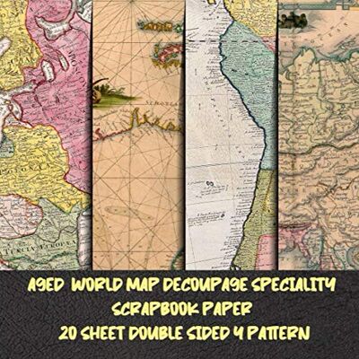don hera jeanine aged world map decoupage speciality scrapbook paper 20 sheet double sided pattern: Travel Map for Papercrafts & scrapbooking Decorative Stationery ... collage art Antique Old Ornate Pad Designs don hera jeanine aged world map decoupage speciality scrapbook paper 20 sheet double sided pattern: Travel Map for Papercrafts & scrapbooking Decorative Stationery ... collage art Antique Old Ornate Pad Designs