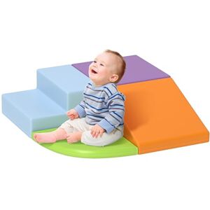 HOMCOM Orange Soft Play Set - Climb and Crawl Foam Activity Toys HOMCOM Orange Soft Play Set - Climb and Crawl Foam Activity Toys