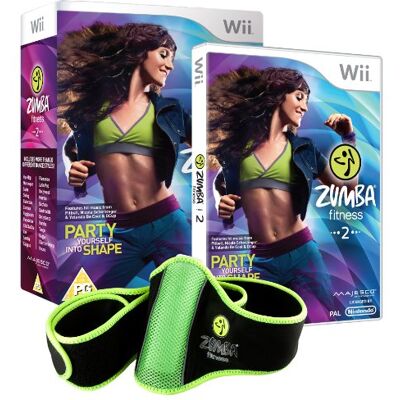 Zumba 2 Fitness Wii Bundle Pack with Belt accessory Zumba 2 Fitness Wii Bundle Pack with Belt accessory
