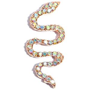YIGZYCN Irregular Rhinestones Snake Nail Art With Glod Retro Alloy Snake Crystal Rhinestones For Nails Art Ab Nail Rhinestones Color YIGZYCN Irregular Rhinestones Snake Nail Art With Glod Retro Alloy Snake Crystal Rhinestones For Nails Art Ab Nail Rhinestones Color