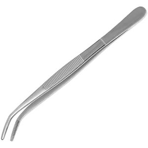 Japanese Knife Company Japanese Tweezers Matt Cranked 150mm, Silver Japanese Knife Company Japanese Tweezers Matt Cranked 150mm, Silver