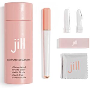 JILL Dermaplane Razor Starter Kit for Women Facial Hair Removal Dermaplaning Kit Includes 1 Wand, 2 Sensitive Skin Razors & Cleaning Cloth JILL Dermaplane Razor Starter Kit for Women Facial Hair Removal Dermaplaning Kit Includes 1 Wand, 2 Sensitive Skin Razors & Cleaning Cloth