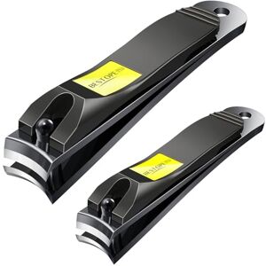 BESTOPE PRO Nail Clippers 2PCs Nail Cutter Set Stainless Steel Fingernails Toenails Clippers for Men Women Sturdy Nail Clipping Kit BESTOPE PRO Nail Clippers 2PCs Nail Cutter Set Stainless Steel Fingernails Toenails Clippers for Men Women Sturdy Nail Clipping Kit