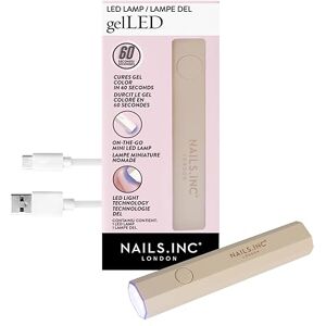 Nails Inc Nails.INC GelLED On-The-Go Mini Portable LED Lamp, Cures in 60 Seconds, Mini Nail Dryer for DIY Gel Nails, Adhesion for Gems, Easy Flash Cure Lamp, Rechargeable USB Nail Light, 3W, 1 Count Nails Inc Nails.INC GelLED On-The-Go Mini Portable LED Lamp, Cures in 60 Seconds, Mini Nail Dryer for DIY Gel Nails, Adhesion for Gems, Easy Flash Cure Lamp, Rechargeable USB Nail Light, 3W, 1 Count