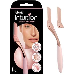 Wilkinson Sword Intuition Dermaglow for Women Facial Hair Remover and Exfoliating Dermaplanning Tool Razor Handle + 2 Blade Refills Wilkinson Sword Intuition Dermaglow for Women Facial Hair Remover and Exfoliating Dermaplanning Tool Razor Handle + 2 Blade Refills