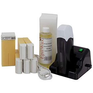 EpilWax Complete Hair Removal Waxing Kit with Modular Base Black Style Series Includes 6 White Wax Roll-on Cartridges, Roll On Wax Heater, 100 Strips and Waxing Oil EpilWax Complete Hair Removal Waxing Kit with Modular Base Black Style Series Includes 6 White Wax Roll-on Cartridges, Roll On Wax Heater, 100 Strips and Waxing Oil