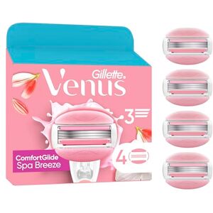 Gillette Comfortglide Spa Breeze Women's Razor Blade Refills, Pack of 4, 3 Built-in Blades for a Smooth, Close Shave That Lasts Gillette Comfortglide Spa Breeze Women's Razor Blade Refills, Pack of 4, 3 Built-in Blades for a Smooth, Close Shave That Lasts