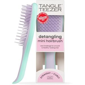 Tangle Teezer The Mini Ultimate Detangler Hairbrush Gentle on Wet Hair Two-Tiered Teeth & Comfortable Handle Ideal for Kids And Travel Reduces Knots & Breakage Wisteria Leaf Tangle Teezer The Mini Ultimate Detangler Hairbrush Gentle on Wet Hair Two-Tiered Teeth & Comfortable Handle Ideal for Kids And Travel Reduces Knots & Breakage Wisteria Leaf
