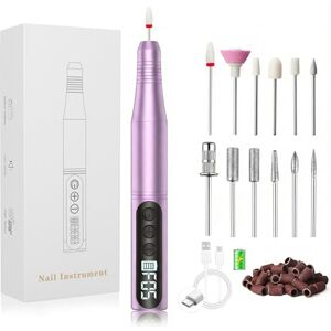 Carehabi Professional Portable Nail Cutter: 20000 RPM Wireless Electric Nail File for Gel & Acrylic – Rechargeable Manicure Pedicure Kit with 12 Tips for Cuticle and Callus Carehabi Professional Portable Nail Cutter: 20000 RPM Wireless Electric Nail File for Gel & Acrylic – Rechargeable Manicure Pedicure Kit with 12 Tips for Cuticle and Callus