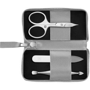 ZWILLING Manicure and Pedicure Set 3-Piece Combination Nail Scissors Vegan Apple Leather Case Grey ZWILLING Manicure and Pedicure Set 3-Piece Combination Nail Scissors Vegan Apple Leather Case Grey