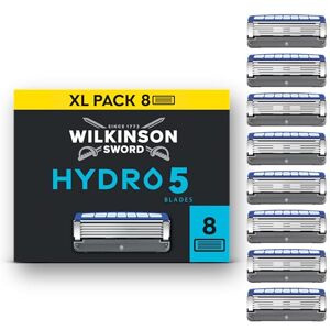 Wilkinson Sword Hydro 5 Razors Blade for Men, Men's Shaver Refill Pack, Skin Hydration, Carbon Coated Blades, 8 Razor Refills Wilkinson Sword Hydro 5 Razors Blade for Men, Men's Shaver Refill Pack, Skin Hydration, Carbon Coated Blades, 8 Razor Refills