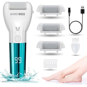 BARBERBOSS Electric Foot File Hard Skin Remover Feet Hard Skin Remover Electric, Foot Files for Hard Skin, Premium Callus Remover for Feet, Comprehensive Pedicure Set for Feet (Green/White) BARBERBOSS Electric Foot File Hard Skin Remover Feet Hard Skin Remover Electric, Foot Files for Hard Skin, Premium Callus Remover for Feet, Comprehensive Pedicure Set for Feet (Green/White)