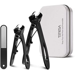 TerresaCOS Nail Clippers Set Large Opening for Thick Nails, Sharp Toenail Clippers Large with File, High-Quality Fingernail Clippers Small, Stainless Steel Manicure Nail Clippers Set, Professional Nail Clipper TerresaCOS Nail Clippers Set Large Opening for Thick Nails, Sharp Toenail Clippers Large with File, High-Quality Fingernail Clippers Small, Stainless Steel Manicure Nail Clippers Set, Professional Nail Clipper