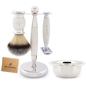 Jag Shaving Shaving Kit Ivory Shaving Set Shaving Set for Men and Women Synthetic Shaving Brush Double Edge Safety Razor Shaving Stand Shaving Bowl Leather Razor Case Jag Shaving Shaving Kit Ivory Shaving Set Shaving Set for Men and Women Synthetic Shaving Brush Double Edge Safety Razor Shaving Stand Shaving Bowl Leather Razor Case