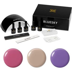 BLUESKY Gel Nail Polish Starter Kit Spring, with Professional 24W UV LED Lamp Dryer, 3 x 10ml Polishes, Cleanser Wipes, Top and Base Coat, File Buffer, Pack Of 1 BLUESKY Gel Nail Polish Starter Kit Spring, with Professional 24W UV LED Lamp Dryer, 3 x 10ml Polishes, Cleanser Wipes, Top and Base Coat, File Buffer, Pack Of 1