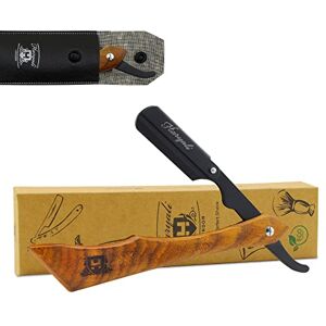 Haryali London Cut Throat Razor Professional Kit with Blades Wooden Straight Edge – Leather Pouch as a Protective Case Sustainable (Black Wood), 1 Haryali London Cut Throat Razor Professional Kit with Blades Wooden Straight Edge – Leather Pouch as a Protective Case Sustainable (Black Wood), 1