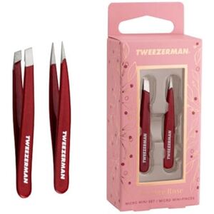 Tweezerman Vintage Rose Micro Mini Tweezers Set, Includes a Micro-Mini Pair of Slant & Point Tweezers, (Pack of 2) Tweezerman Vintage Rose Micro Mini Tweezers Set, Includes a Micro-Mini Pair of Slant & Point Tweezers, (Pack of 2)