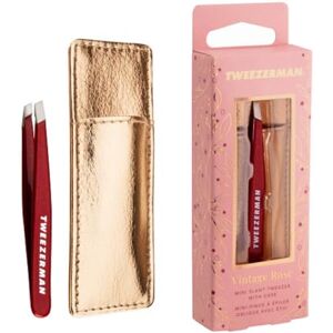 Tweezerman Vintage Rose Mini Tweezers Set, Includes a Pair of Mini Slant Tweezers & Protective case, (Set of 2) Tweezerman Vintage Rose Mini Tweezers Set, Includes a Pair of Mini Slant Tweezers & Protective case, (Set of 2)