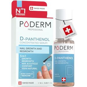 PODERM 5 in 1 Nail Booster Serum D-Panthenol Strengthening Care & Growth for Fragile Nails 6 ML Promotes Growth & Limits Breakage 100% Natural Developed by a Podiatrist in Switzerland PODERM 5 in 1 Nail Booster Serum D-Panthenol Strengthening Care & Growth for Fragile Nails 6 ML Promotes Growth & Limits Breakage 100% Natural Developed by a Podiatrist in Switzerland