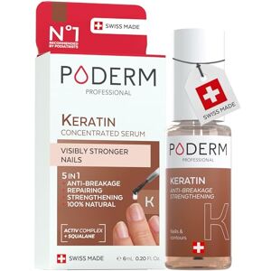PODERM 5 in 1 Nail Booster Serum Keratin Preventive Anti-Breakage Care & Hardener to Strengthen the Structure of Fragile Nails 6 ML 100% Natural Developed by a Podiatrist in Switzerland PODERM 5 in 1 Nail Booster Serum Keratin Preventive Anti-Breakage Care & Hardener to Strengthen the Structure of Fragile Nails 6 ML 100% Natural Developed by a Podiatrist in Switzerland