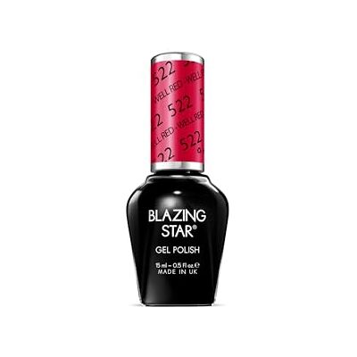 BLAZINGSTAR 522 Well Red 15 ml Soak Off Gel Nail Polish BLAZINGSTAR 522 Well Red 15 ml Soak Off Gel Nail Polish