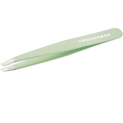 Tweezerman Pistachio Slant Tweezer, Professional Stainless Steel Precision Tweezers for Facial Hair and Eyebrows (Pack of 1) Tweezerman Pistachio Slant Tweezer, Professional Stainless Steel Precision Tweezers for Facial Hair and Eyebrows (Pack of 1)