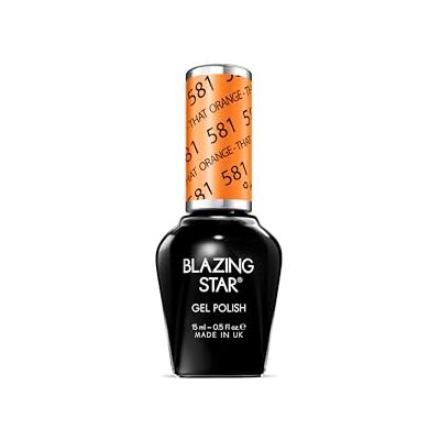 BLAZINGSTAR 581 That Orange 15 ml Soak Off Gel Nail Polish BLAZINGSTAR 581 That Orange 15 ml Soak Off Gel Nail Polish
