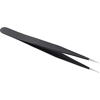 U/D Stainless Steel Eyelash Extension Tweezer for Makeup Tools (Black Straight) U/D Stainless Steel Eyelash Extension Tweezer for Makeup Tools (Black Straight)