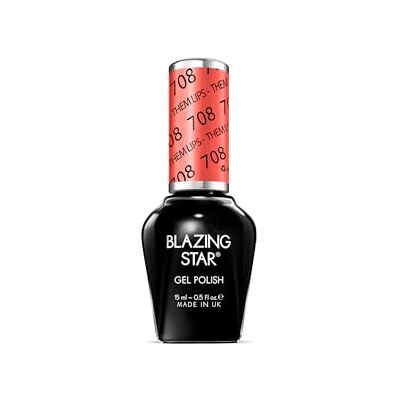 BLAZINGSTAR 708 Them Lips 15 ml Soak Off Gel Nail Polish BLAZINGSTAR 708 Them Lips 15 ml Soak Off Gel Nail Polish