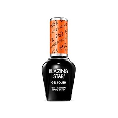 BLAZINGSTAR 662 Orange Pazazz 15 ml Soak Off Gel Nail Polish BLAZINGSTAR 662 Orange Pazazz 15 ml Soak Off Gel Nail Polish