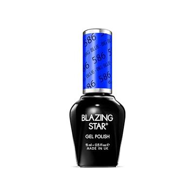 BLAZINGSTAR 586 Big Blue 15 ml Soak Off Gel Nail Polish BLAZINGSTAR 586 Big Blue 15 ml Soak Off Gel Nail Polish