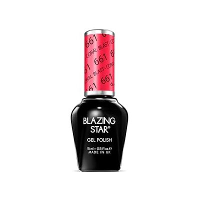 BLAZINGSTAR 661 Coral Blast 15 ml Soak Off Gel Nail Polish BLAZINGSTAR 661 Coral Blast 15 ml Soak Off Gel Nail Polish