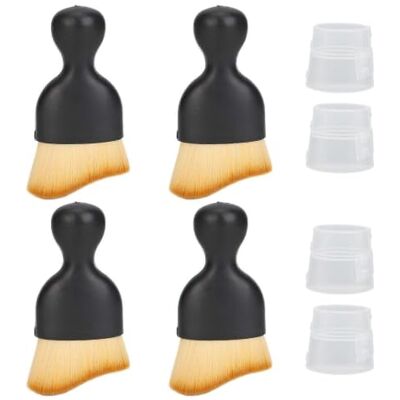 JOYHAPPST 2025 Latest Model 4PCS Body Makeup Brush Curved Soft Bristles Self Tanner Foun... JOYHAPPST 2025 Latest Model 4PCS Body Makeup Brush Curved Soft Bristles Self Tanner Foun...