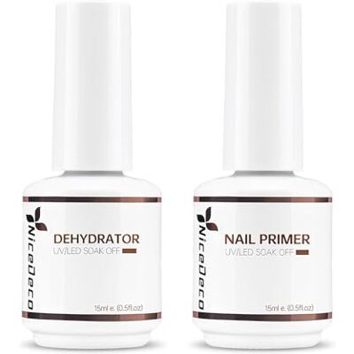Nicedeco Nail Primer and Dehydrator Set, 2x15ML Nail Prep Dehydrator and Bond Primer Fast Air Dry Superior Natural Bonding Primer Gel Nail Polish for Nail Supplies Set, Long-lasting Nicedeco Nail Primer and Dehydrator Set, 2x15ML Nail Prep Dehydrator and Bond Primer Fast Air Dry Superior Natural Bonding Primer Gel Nail Polish for Nail Supplies Set, Long-lasting