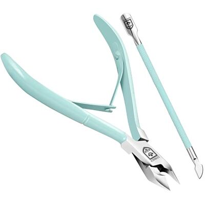 SENBACH Cuticle Trimmer with Cuticle Pusher, Cuticle Remover Cuticle Nipper Professional Stainless Steel Cuticle Cutter Clipper Durable Pedicure Manicure Tools for Fingernails and Toenails (Green) SENBACH Cuticle Trimmer with Cuticle Pusher, Cuticle Remover Cuticle Nipper Professional Stainless Steel Cuticle Cutter Clipper Durable Pedicure Manicure Tools for Fingernails and Toenails (Green)