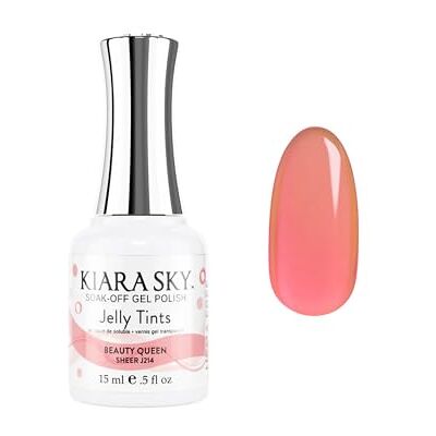 Kiara Sky Jelly Tints Soak Off Gel Polish 15ml, Beauty Queen Kiara Sky Jelly Tints Soak Off Gel Polish 15ml, Beauty Queen