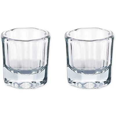 SCSpecial Dappen Dish 2 Pieces Acrylic Liquid Powder Crystal Glass Cups for Nail Art Multipurpose Glassware for Nail Art Salon Acrylic Nail Tools SCSpecial Dappen Dish 2 Pieces Acrylic Liquid Powder Crystal Glass Cups for Nail Art Multipurpose Glassware for Nail Art Salon Acrylic Nail Tools