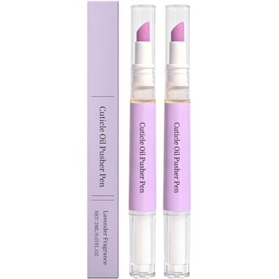 NASSMOSSE 2 Pack Cuticle Oil Pusher Pen, Lavender Scented Nail Care Pen with Ceramic Tip for Moisturizing & Softening Cuticles, Portable Cuticle Remover NASSMOSSE 2 Pack Cuticle Oil Pusher Pen, Lavender Scented Nail Care Pen with Ceramic Tip for Moisturizing & Softening Cuticles, Portable Cuticle Remover