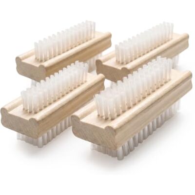 GEEZY - Double Sided Wooden Nail Scrubbing Brushes - Soft Bristles - Nail Brush GEEZY - Double Sided Wooden Nail Scrubbing Brushes - Soft Bristles - Nail Brush