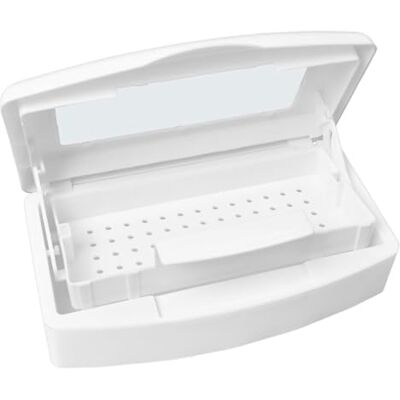 Gansdnek Nail Tool Sterilizer Box, Nail Hair Tools Tray Sterilizer, Plastic Sterilization Tray, Nail Sterilizing Clean Container for Hair Salon, Eyelash Extensions, Manicure and Nail Art Tool Gansdnek Nail Tool Sterilizer Box, Nail Hair Tools Tray Sterilizer, Plastic Sterilization Tray, Nail Sterilizing Clean Container for Hair Salon, Eyelash Extensions, Manicure and Nail Art Tool