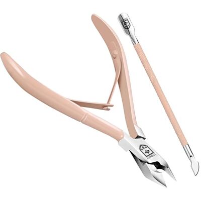 SENBACH Cuticle Trimmer with Cuticle Pusher, Cuticle Remover Cuticle Nipper Professional Stainless Steel Cuticle Cutter Clipper Durable Pedicure Manicure Tools for Fingernails and Toenails (Pink) SENBACH Cuticle Trimmer with Cuticle Pusher, Cuticle Remover Cuticle Nipper Professional Stainless Steel Cuticle Cutter Clipper Durable Pedicure Manicure Tools for Fingernails and Toenails (Pink)