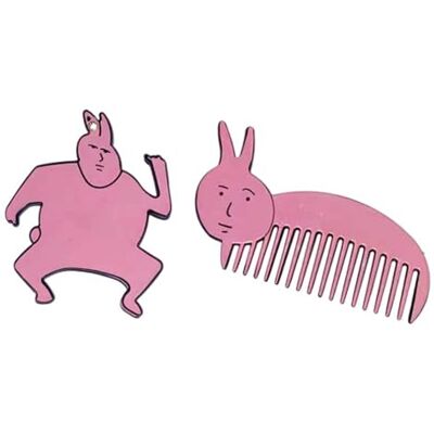 PANGBOER Expression Comb Set Stylish Comb Keychain Acrylic Suitable for Outdoor Makeup Set PANGBOER Expression Comb Set Stylish Comb Keychain Acrylic Suitable for Outdoor Makeup Set
