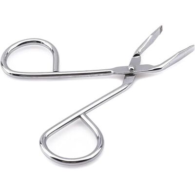 Rzcin Silver Eyebrow Scissors,Elbow Pliers Clip Scissors,Flat Tip Hair Plucker Removal Tweezers,Stainless Steel Rzcin Silver Eyebrow Scissors,Elbow Pliers Clip Scissors,Flat Tip Hair Plucker Removal Tweezers,Stainless Steel