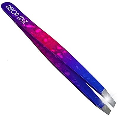Edge Eyebrow Tweezers ingrown Facial Hair Chin Nose Hair 9.5cm Plucking Tweezers Light Weight (Pink/Purple/Blue) Edge Eyebrow Tweezers ingrown Facial Hair Chin Nose Hair 9.5cm Plucking Tweezers Light Weight (Pink/Purple/Blue)