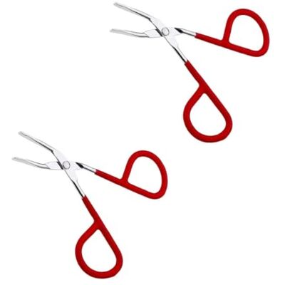 Wwyan 2Pcs Eyebrow Tweezer Stainless Steel Scissors Shaped Tweezer Slant Tip Clip Hair Beauty Tool for Women Girl Hair Removal Wwyan 2Pcs Eyebrow Tweezer Stainless Steel Scissors Shaped Tweezer Slant Tip Clip Hair Beauty Tool for Women Girl Hair Removal