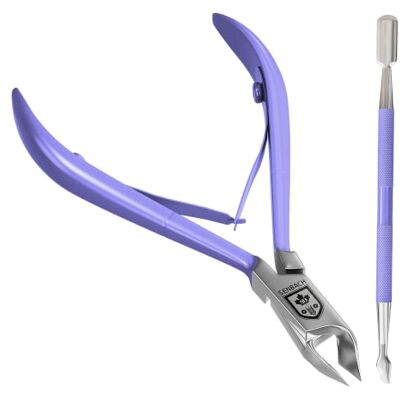 SENBACH Cuticle Trimmer with Cuticle Pusher, Cuticle Remover Cuticle Nipper Professional Stainless Steel Cuticle Cutter Clipper Durable Pedicure Manicure Tools for Fingernails and Toenails (Purple) SENBACH Cuticle Trimmer with Cuticle Pusher, Cuticle Remover Cuticle Nipper Professional Stainless Steel Cuticle Cutter Clipper Durable Pedicure Manicure Tools for Fingernails and Toenails (Purple)